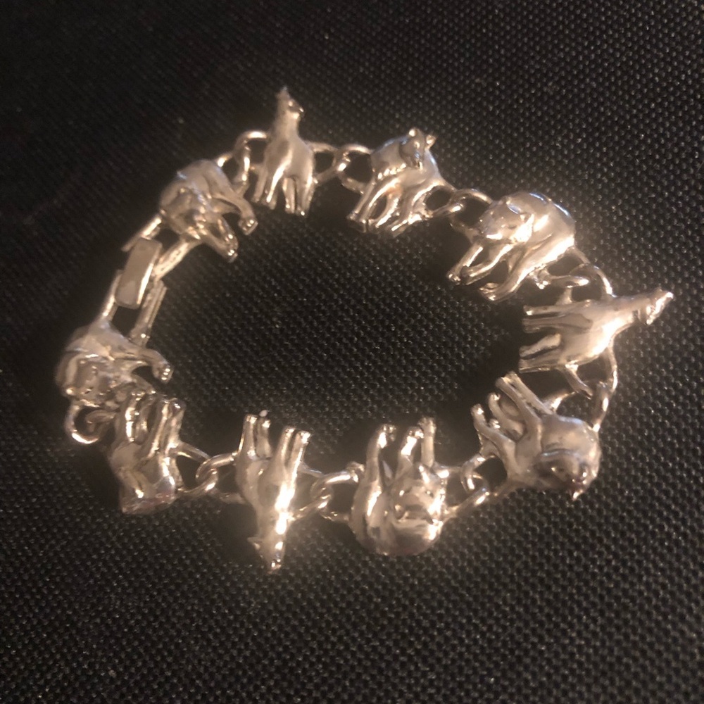 Silver Wolf Charm Bracelet - $35 or $30 w/offer